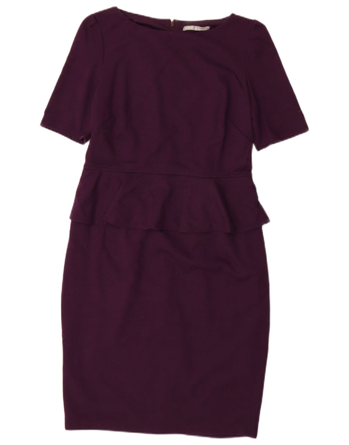 MARKS & SPENCER Rochie peplum pentru femei UK 14 Poliester violet mediu