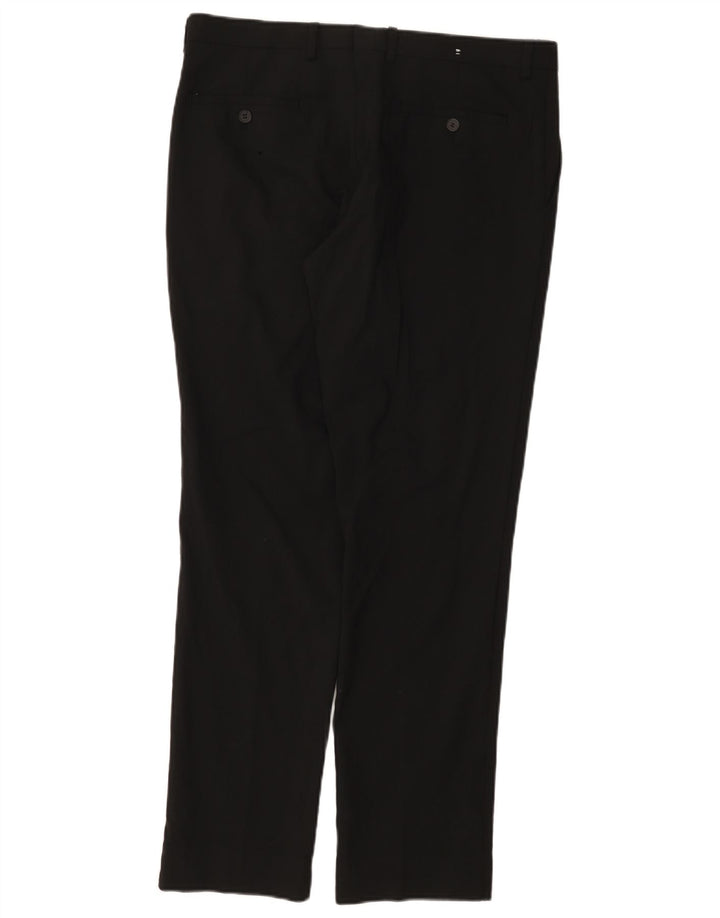 Dkny Pantaloni obișnuiți pentru bărbați L34 L31 Lână neagră