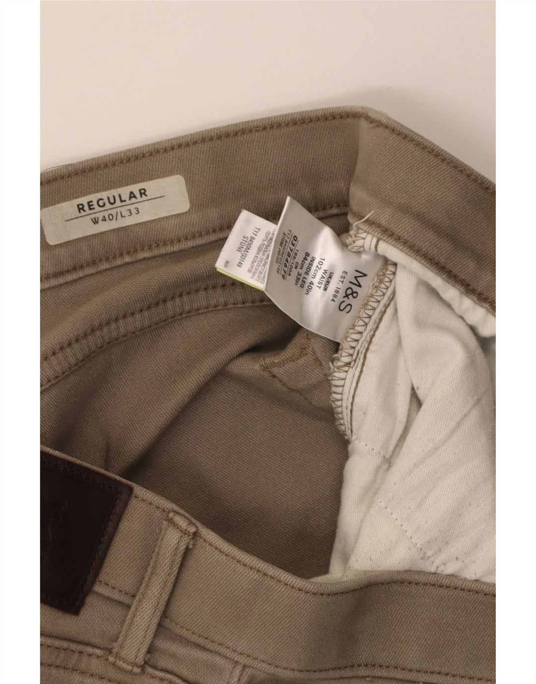 Marks & Spencer Pantaloni drepti obișnuiți pentru femei L40 L33 Bej