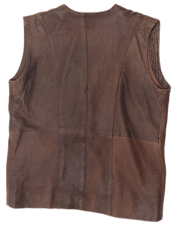 Gilet din piele pentru bărbați vintage UK 38 maro mediu