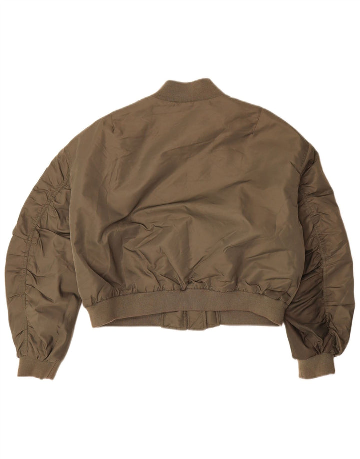 Jachetă de aviator de zbor supradimensionată pentru femei Zara UK 14 Medium Khaki