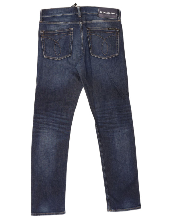 Blugi slim pentru bărbați Calvin Klein W32 L32 bumbac bleumarin