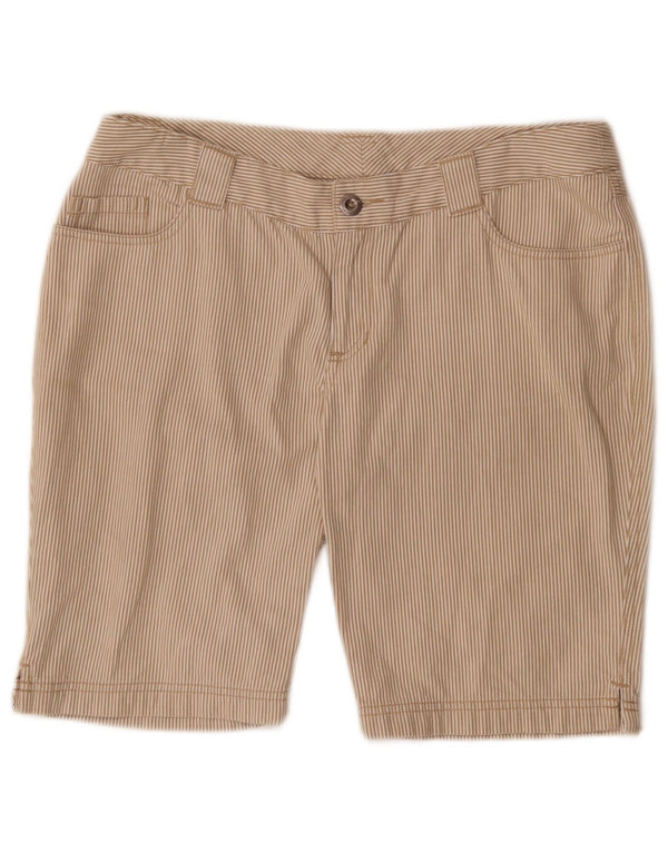 Pantaloni scurți casual Patagonia pentru femei US 8 Medium W30 Beige Pinstripe Bumbac