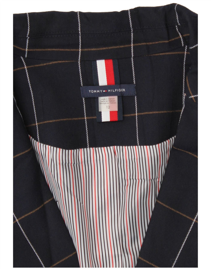 Sacou blazer pentru femei Tommy Hilfiger cu 1 nasture US 12, mare, bleumarin, caroserie