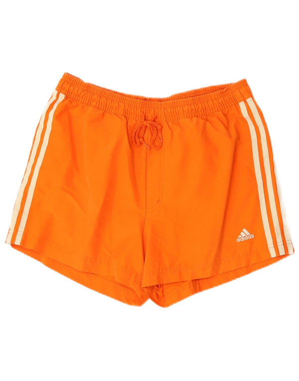 Pantaloni scurți sport ADIDAS pentru bărbați, poliester portocaliu mediu