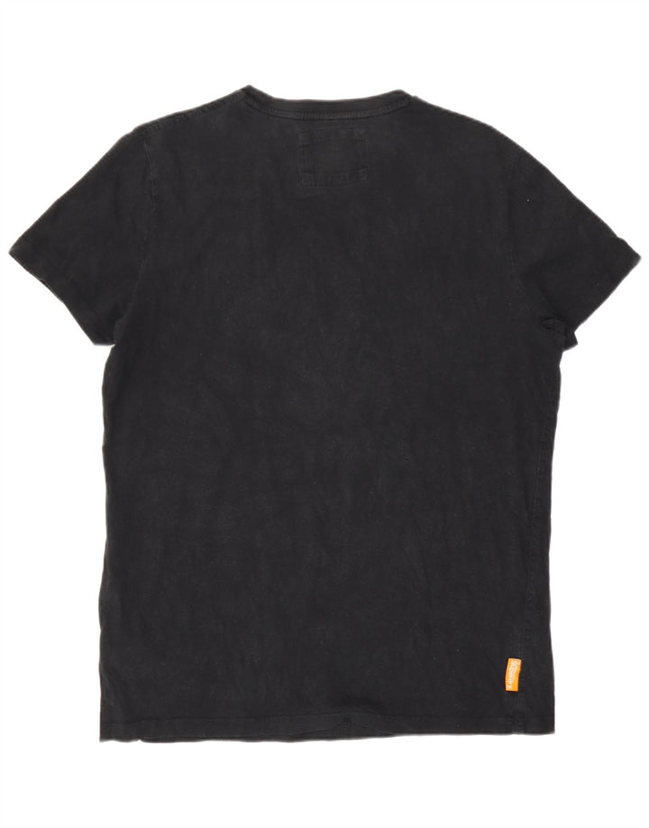 Tricou Superdry pentru bărbați Top mare din bumbac negru