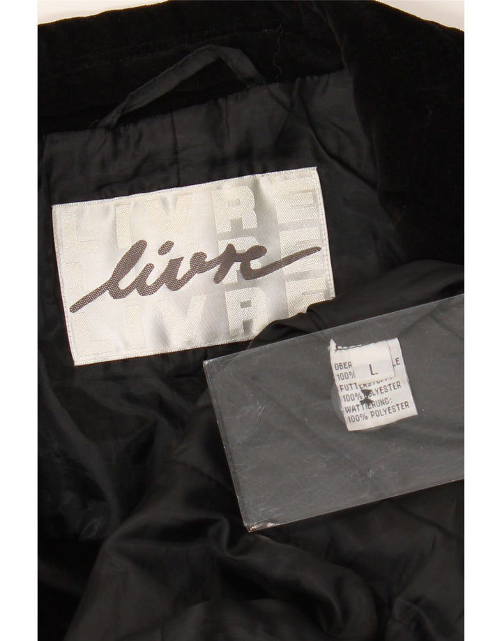 Jachetă Blazer militară cu două piept pentru femei Livre UK 16 Large Black