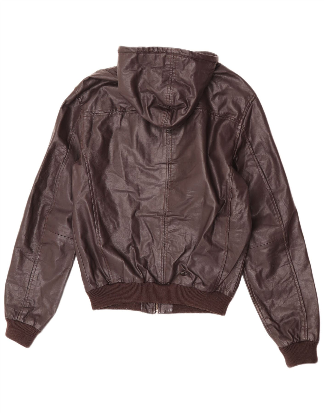 Jachetă de piele cu glugă pentru bărbați PEPE Jeans UK 36 Maro mic