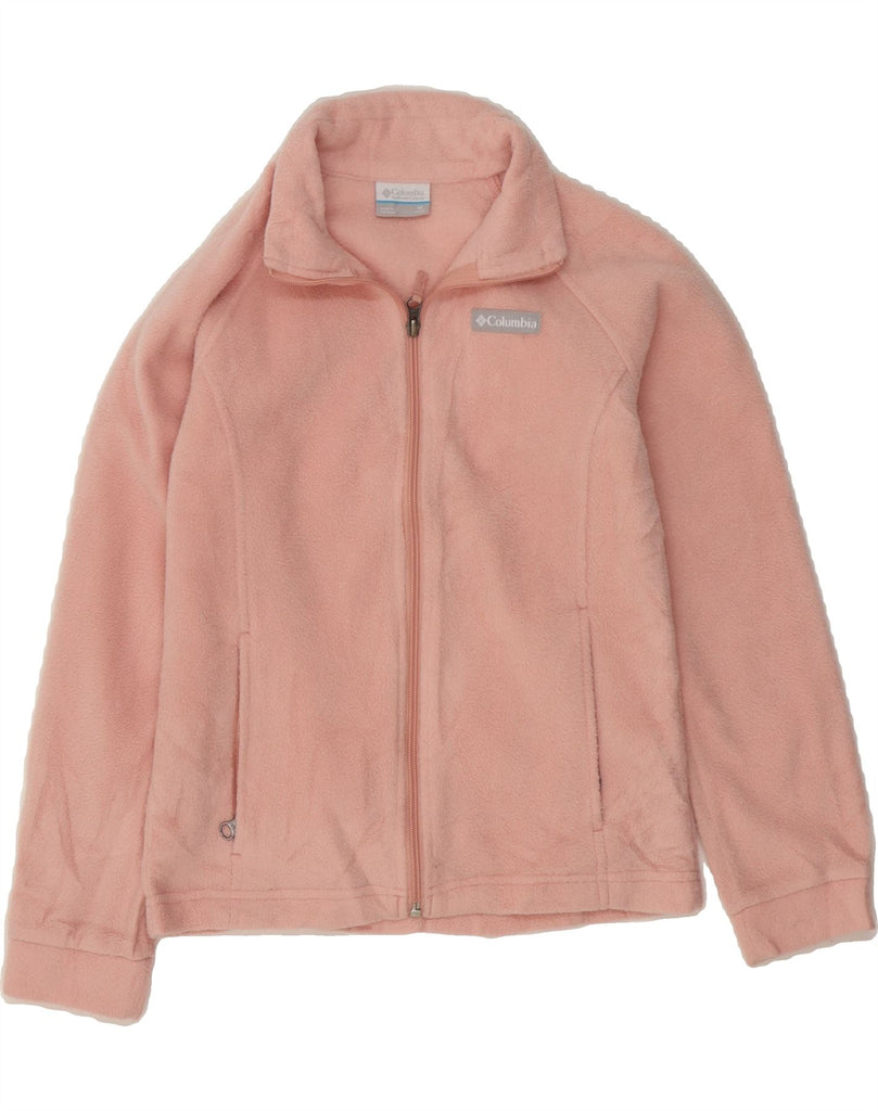 COLUMBIA Girls Fleece Jacket 10-11 Years Medium  Pink Polyester Vintage Columbia and Second-Hand Columbia from Messina Hembry 