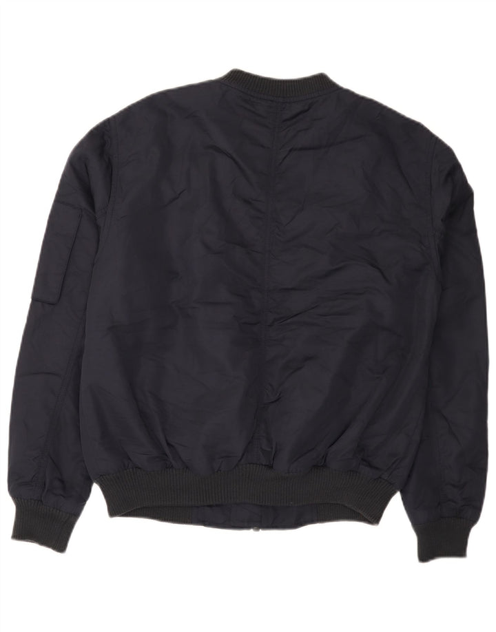 Jachetă Bomber Topshop pentru femei UK 12 Medium Bleumarin Poliester