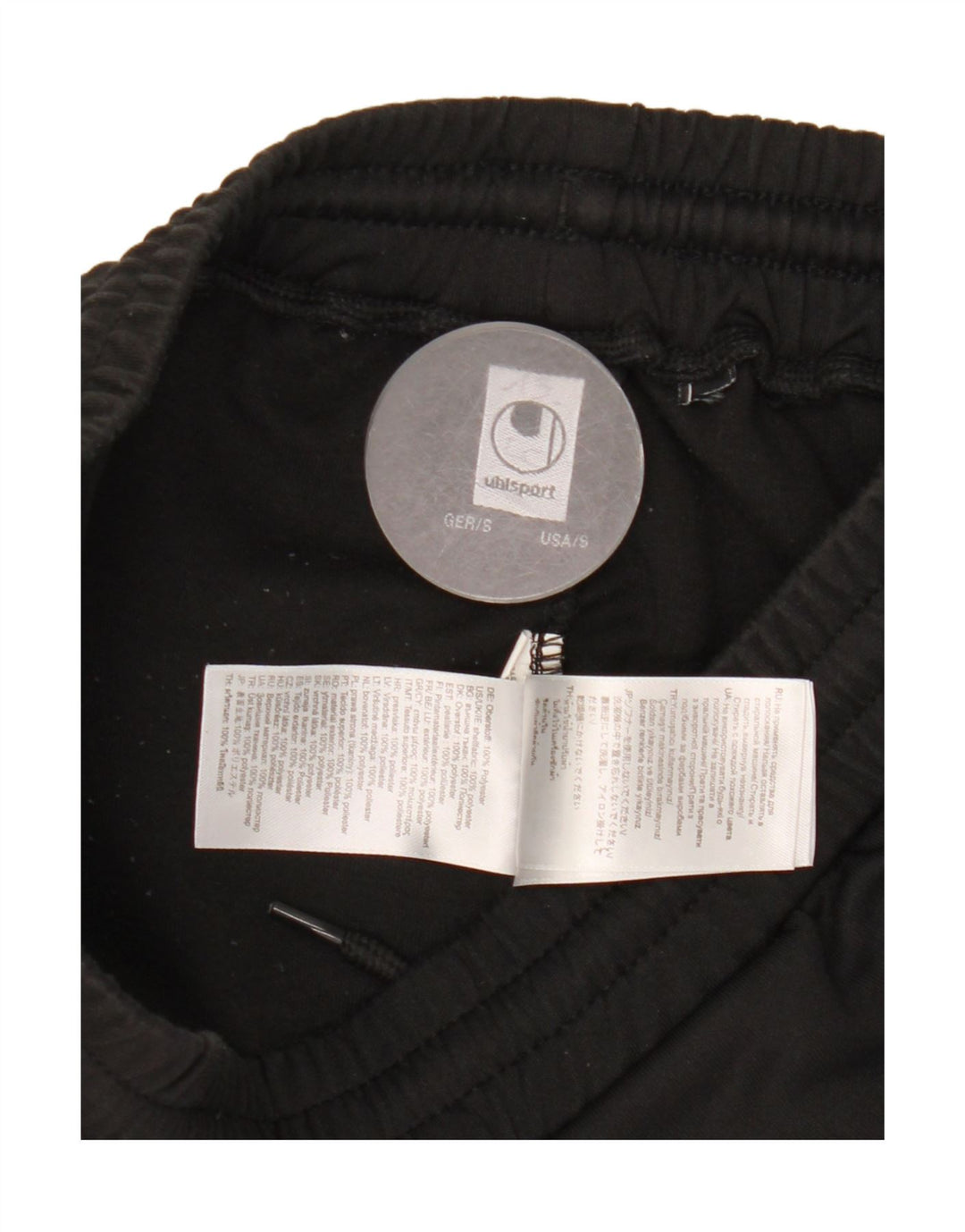 Pantaloni de trening grafic Uhlsport pentru bărbați, poliester negru mic