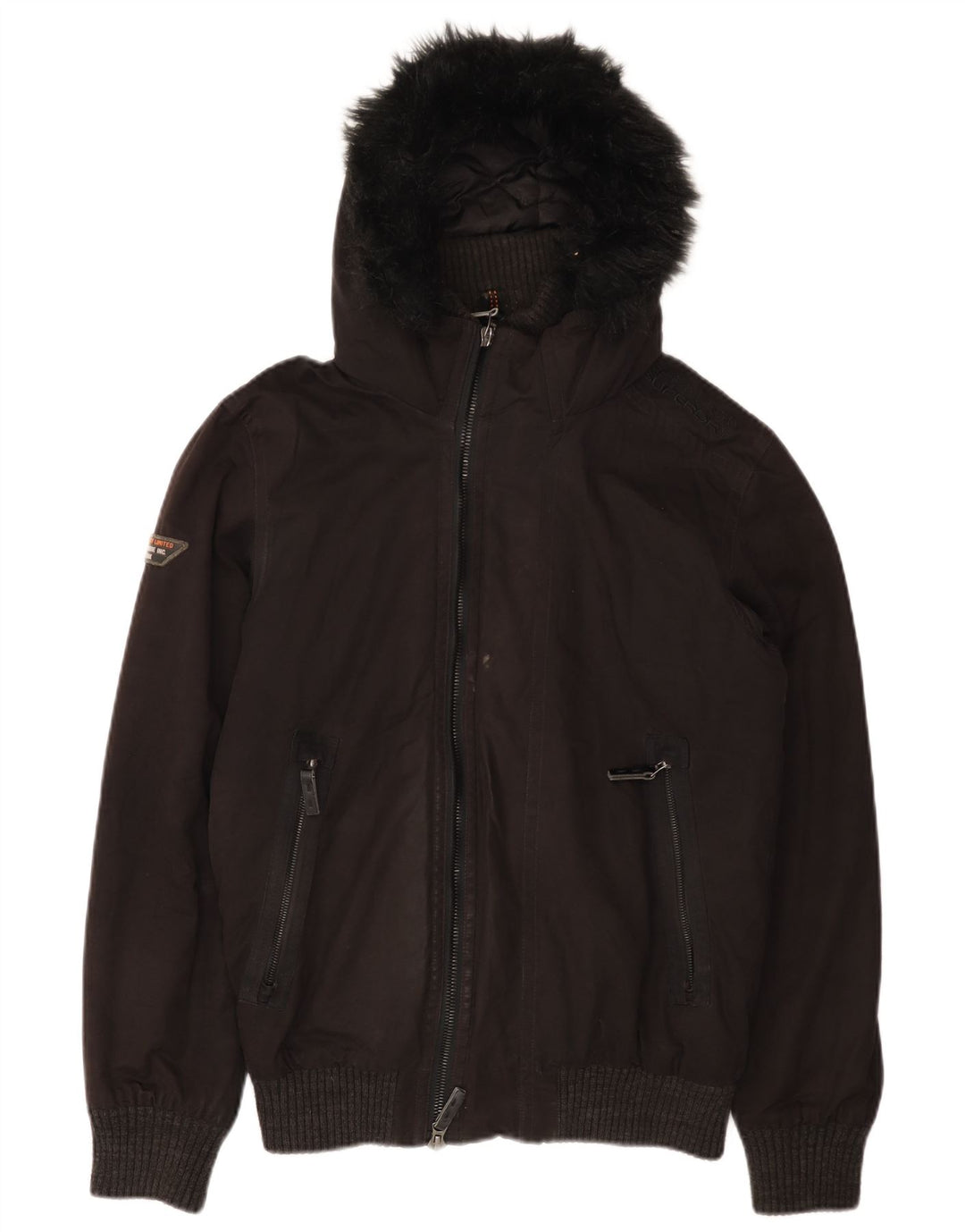 Jachetă bomber cu glugă Superdry pentru bărbați UK 38 Medium Black