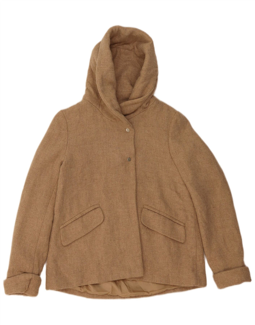 Bomber pentru femei cu glugă Zara UK 6 XS Lână bej
