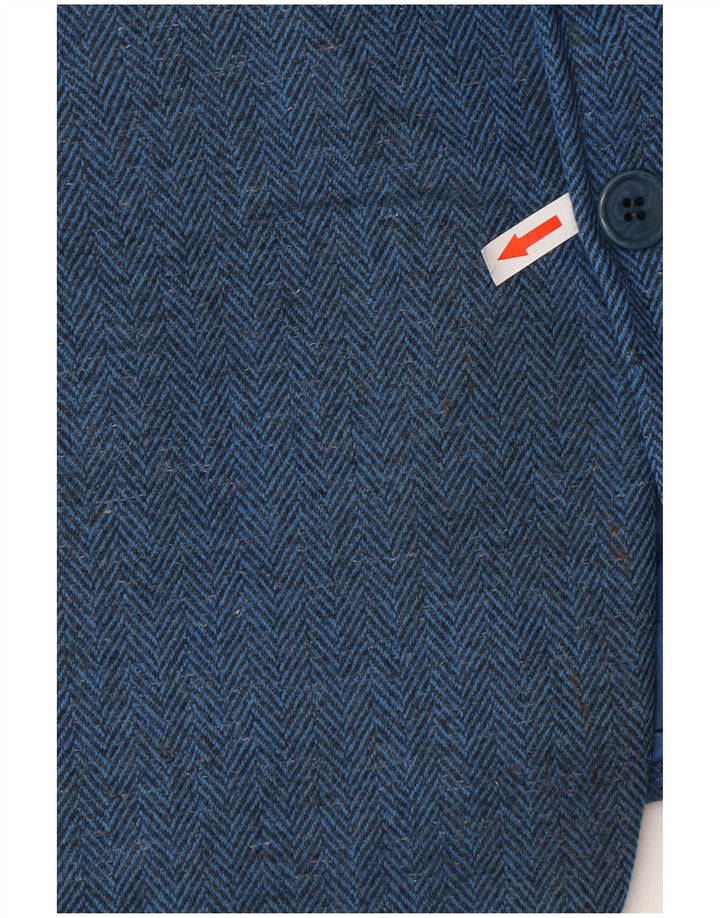 Jachetă pentru bărbați Pal Zileri cu 2 nasturi IT 52 XL Blue Herringbone Wool