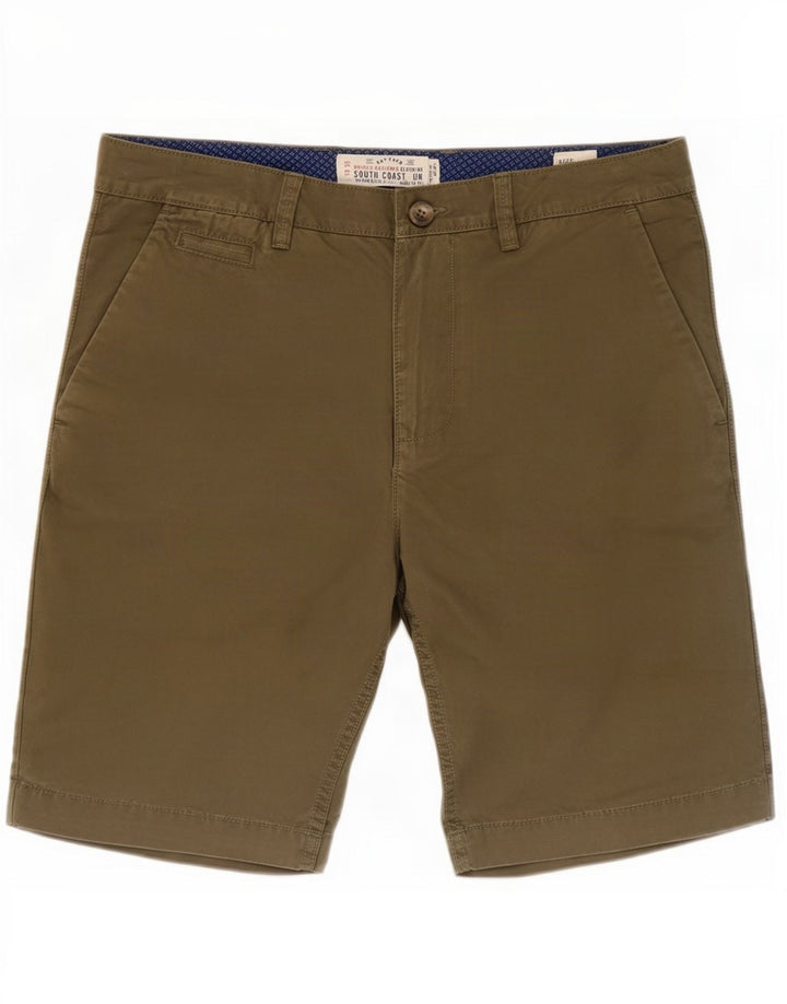 Pantaloni scurți chino pentru bărbați Fat Face Medium W32 Kaki Bumbac
