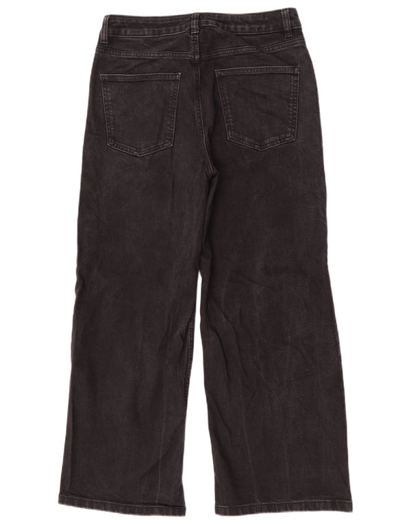 Blugi pentru femei Marks & Spencer cu picioare largi UK 12 Medium W30 L28 Bumbac negru