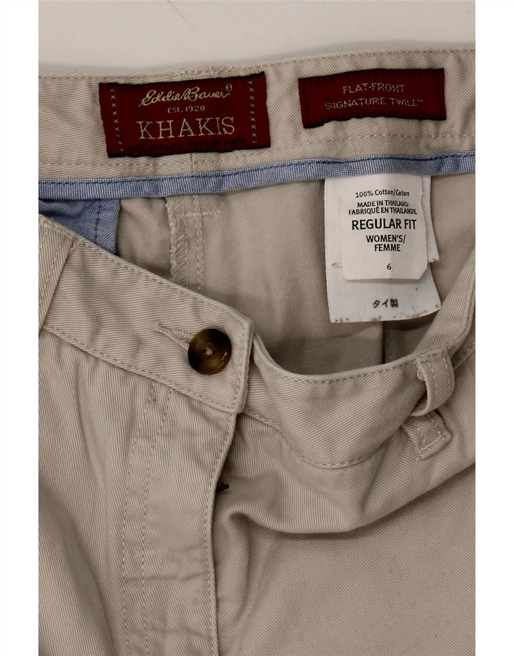 EDDIE BAUER Womens Straight Chino Trousers US 6 Medium W30 L30 Beige Vintage Eddie Bauer and Second-Hand Eddie Bauer from Messina Hembry 
