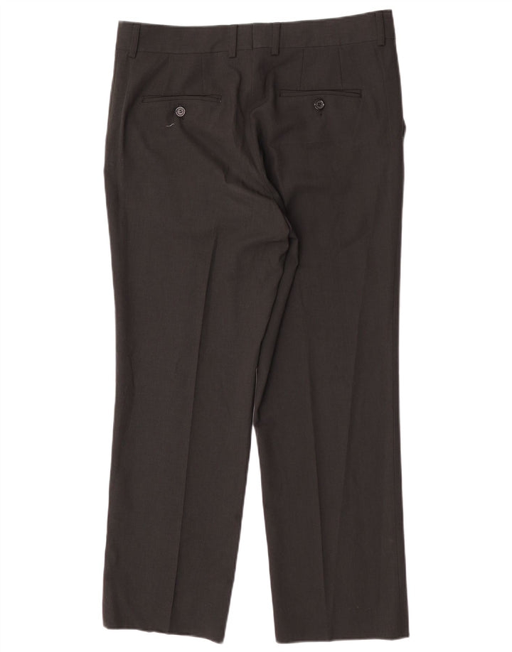 Pantaloni de costum drepți pentru bărbați Zara EU 44 Mari L34 L27 Poliester negru
