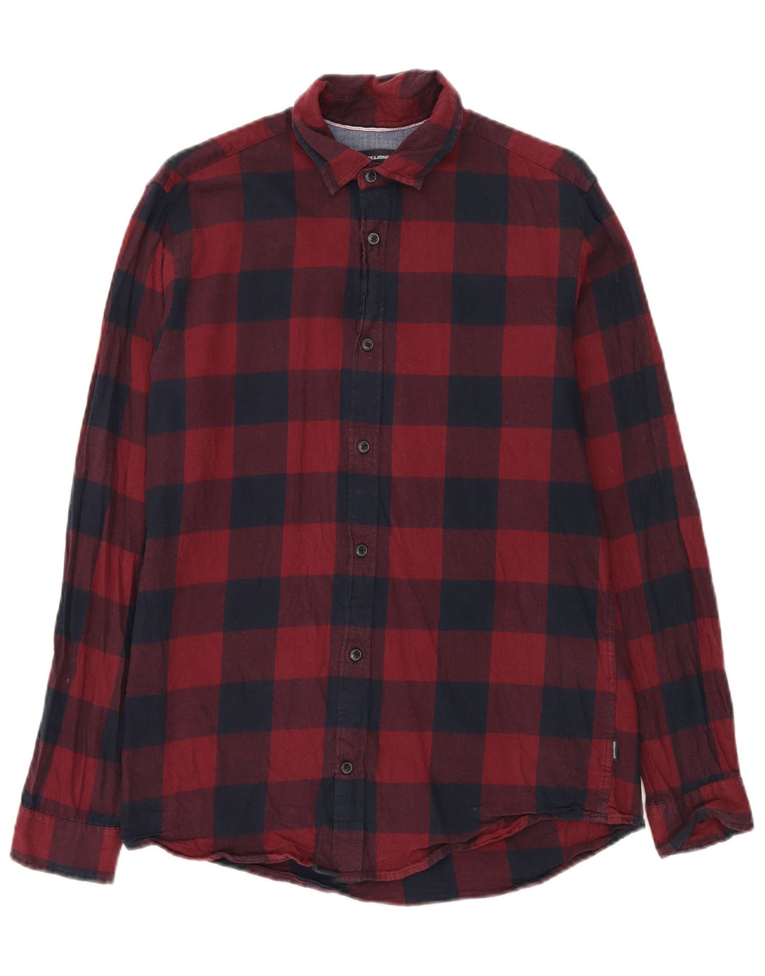 Cămașă de flanel Jack & Jones pentru bărbați, roșu mediu, bumbac