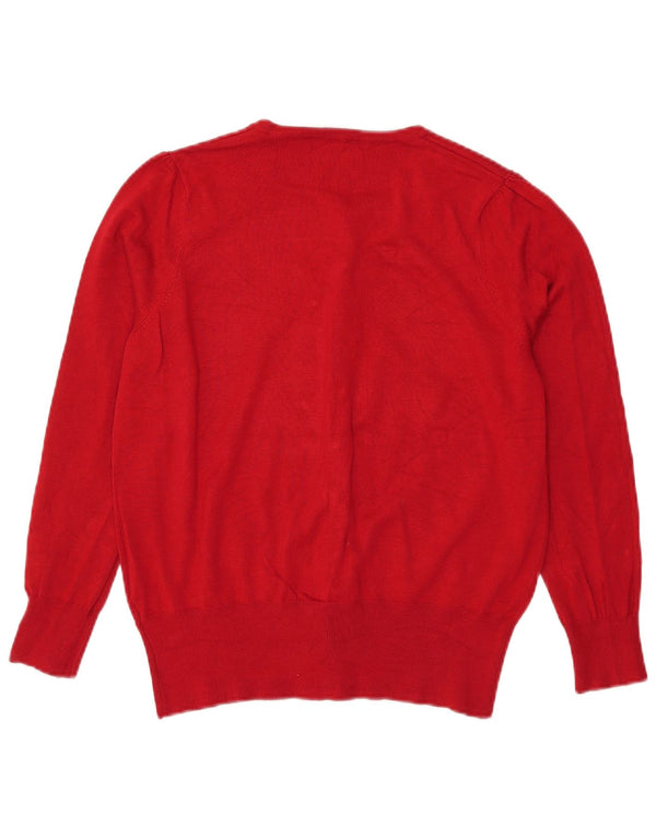 Pulover cardigan pentru femei Marks & Spencer UK 18 XL Red Viscose