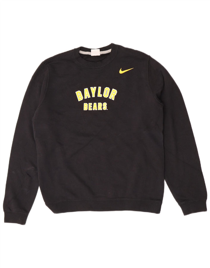 Pulover Nike pentru bărbați Baylor Bears cu grafică, bumbac mic, negru