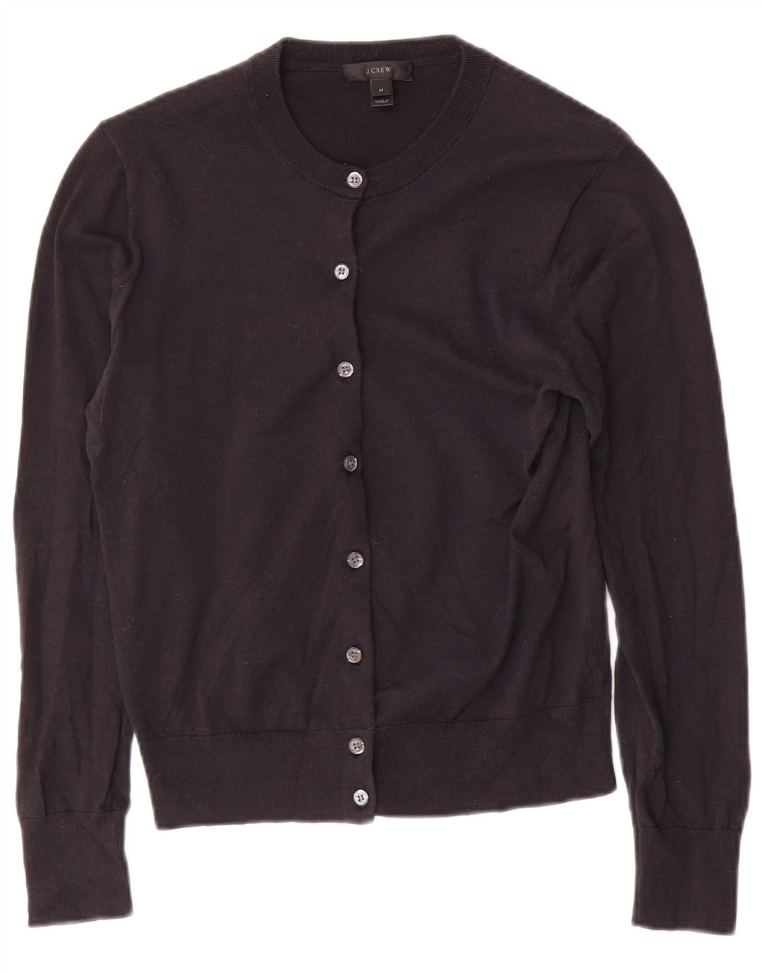 J. Crew Pulover Crop Cardigan pentru Femei UK 12 Medium Bleumarin Bumbac