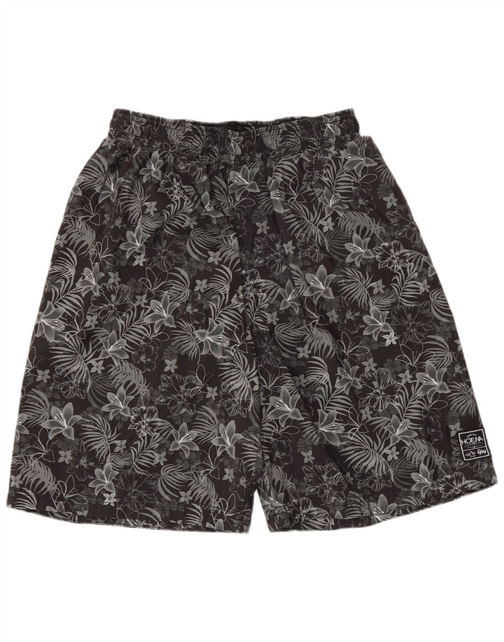 Pantaloni scurți de înot pentru bărbați Hot Tuna Poliester floral negru mediu