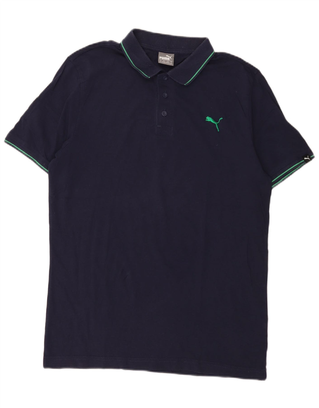 Tricou polo Puma pentru bărbați, bumbac, albastru bleumarin mediu