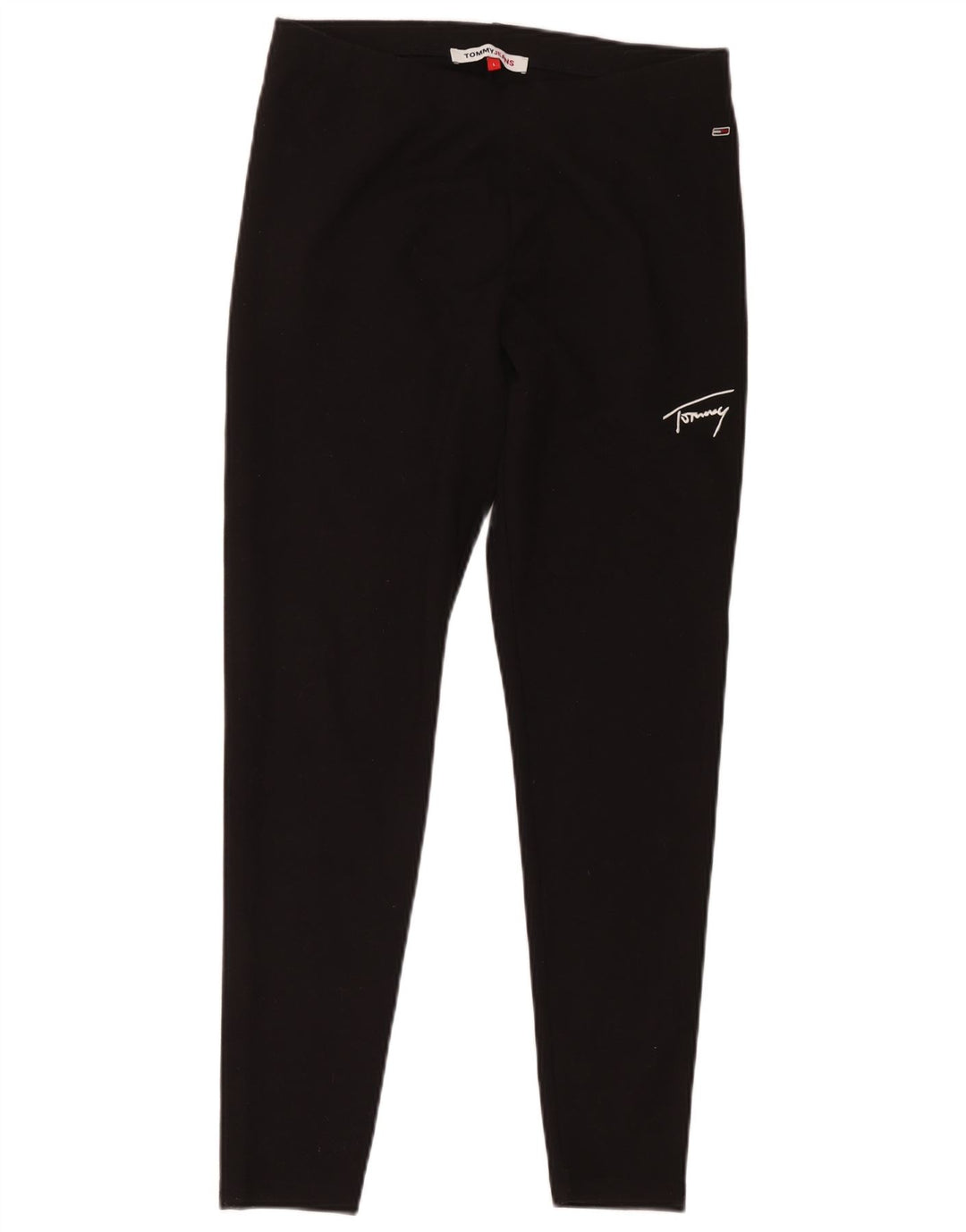 Tommy Hilfiger Womens Leggings UK 16 Large Black Polyester