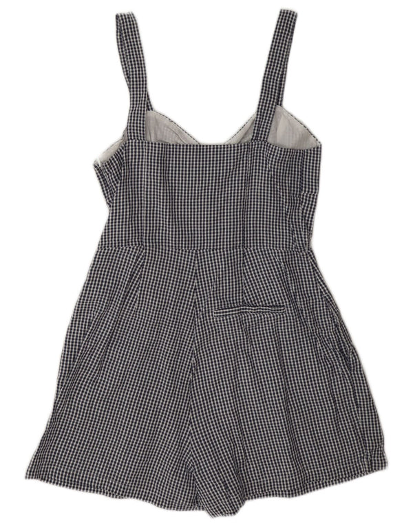 Jack Wills Combi obișnuit fără mâneci pentru femei UK 10 Bumbac cu carouri albastre mici