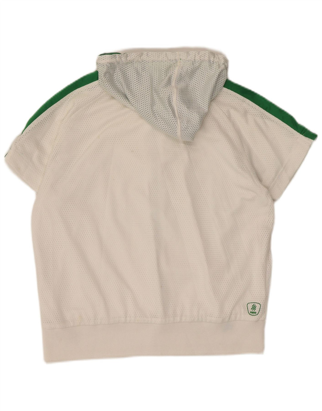 Jachetă de top cu glugă Puma pentru femei UK 16, mare, alb, color block