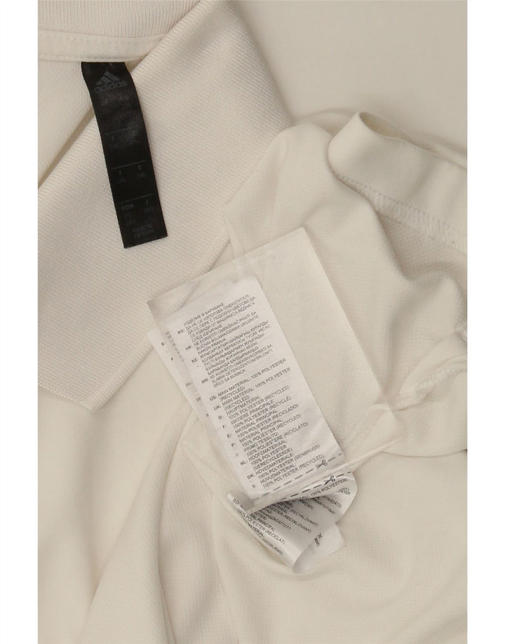 Tricou polo pentru bărbați Adidas 2XL, poliester alb