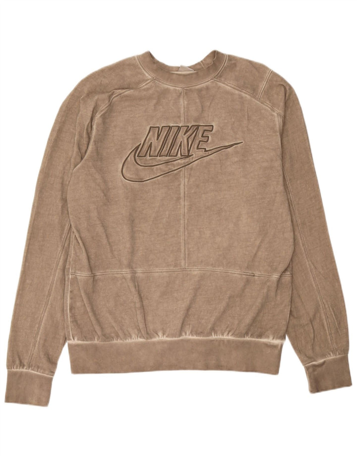 Hanorac grafic pentru bărbați Nike Pulover Medium Bej Bumbac