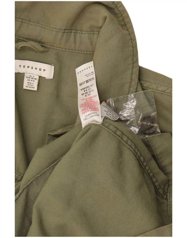 Jachetă supradimensionată pentru femei Topshop UK 10 Bumbac kaki mic