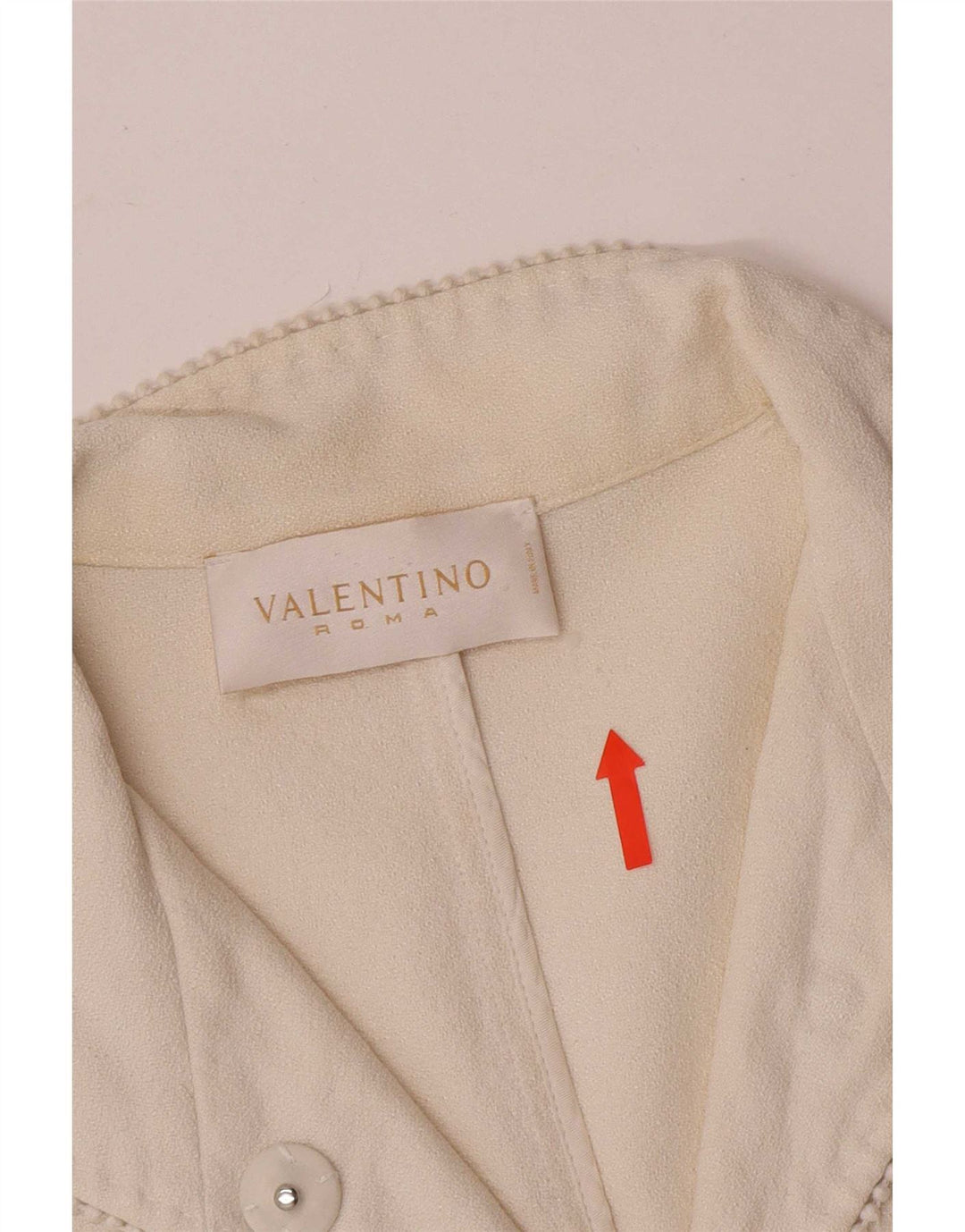 Jachetă Valentino pentru femei Crop 1 Button IT 44 Bumbac alb cadru mediu