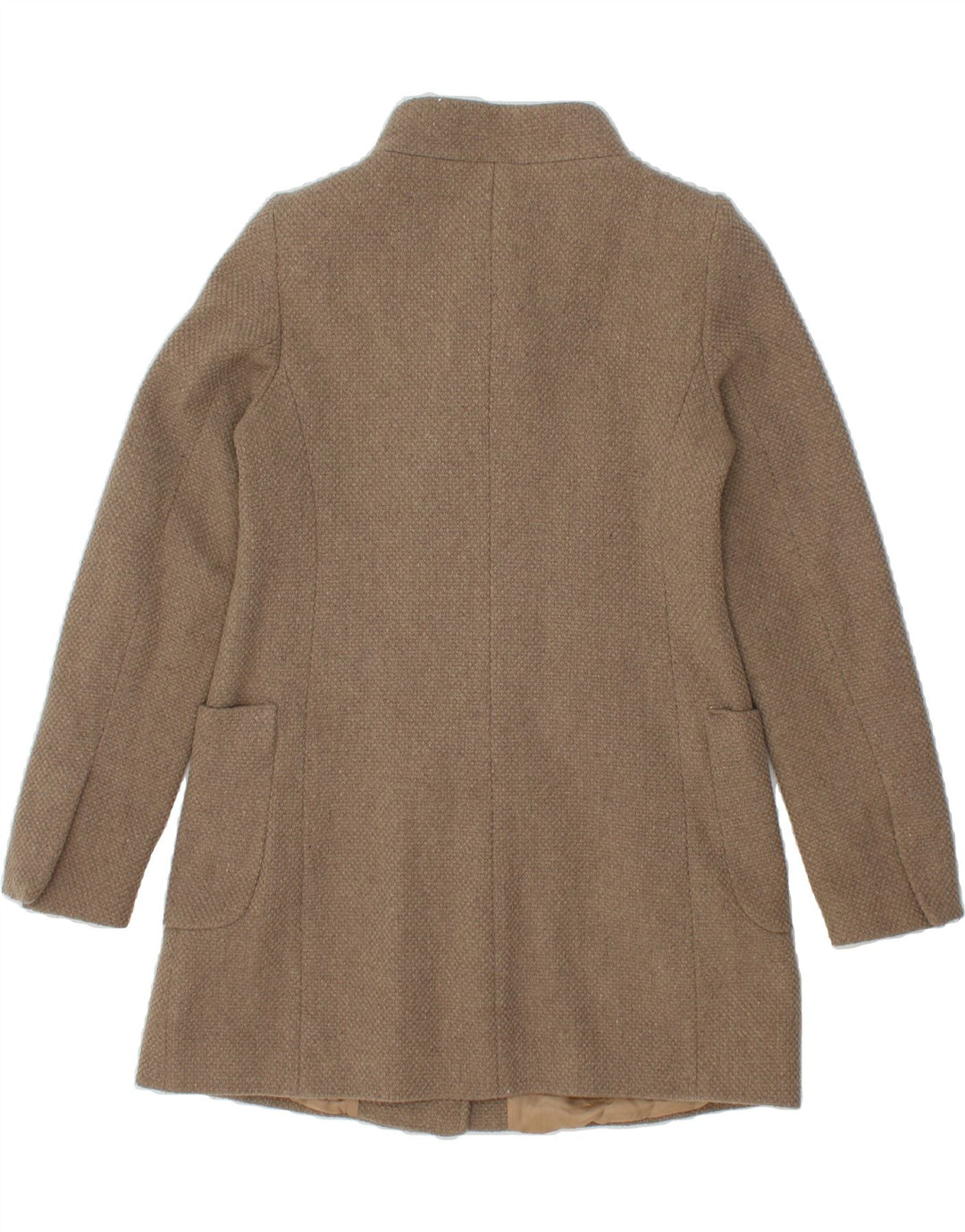 BENETTON Womens Overcoat IT 40 Small Beige Wool Vintage Benetton and Second-Hand Benetton from Messina Hembry 