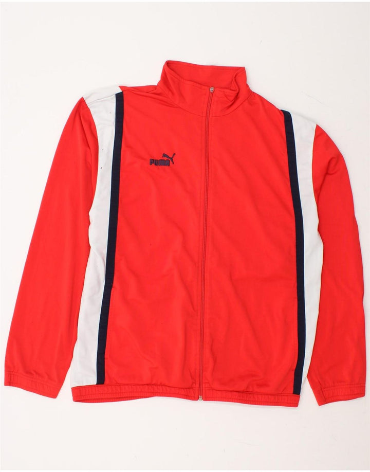 PUMA Mens Tracksuit Top Jacket Large Red Colourblock Polyester Vintage Puma and Second-Hand Puma from Messina Hembry 
