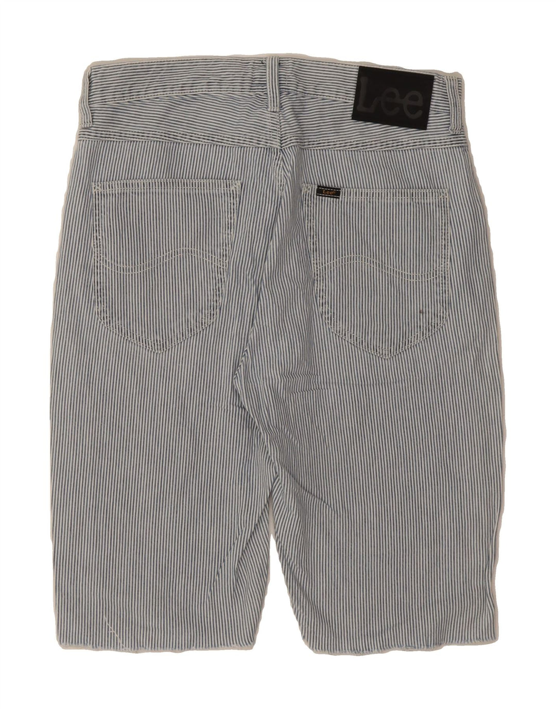 LEE Mens Denim Shorts W28 Medium  Blue Pinstripe Cotton Vintage Lee and Second-Hand Lee from Messina Hembry 