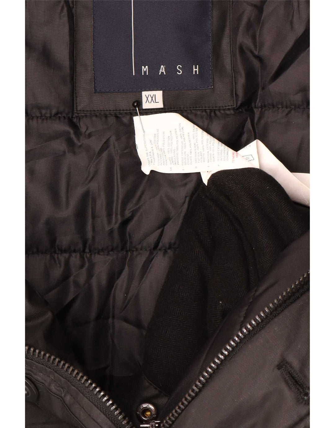 Mash Mens Windbreaker Jacket UK 44 2XL Black Bumbac