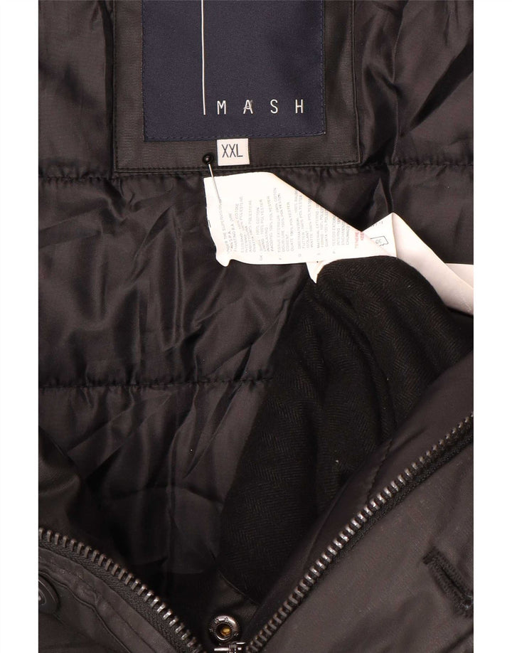 Mash Mens Windbreaker Jacket UK 44 2XL Black Bumbac