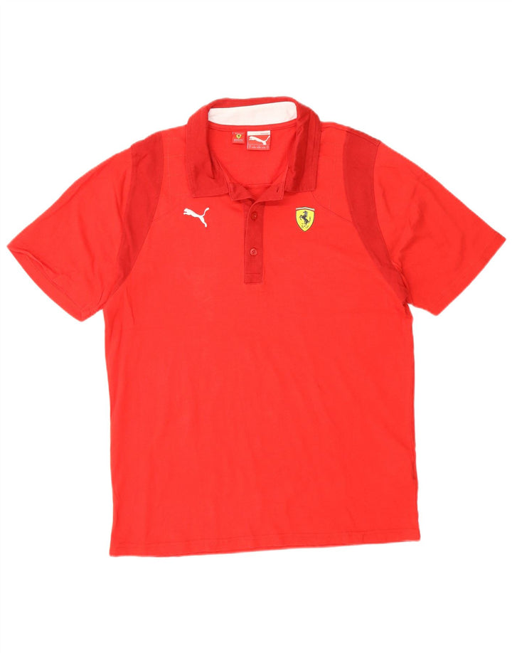 Tricou polo Puma Ferrari pentru bărbați, bumbac roșu mic