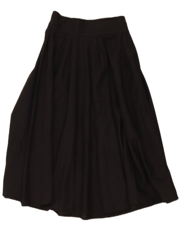 Fusta evazată plisată cu talie înaltă pentru femei Vintage IT 46 Large W28 Black