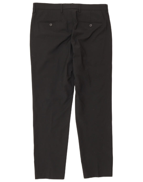 Pantaloni de costum pentru bărbați Marks & Spencer Autograph Tailored Fit W32 L31 Negru
