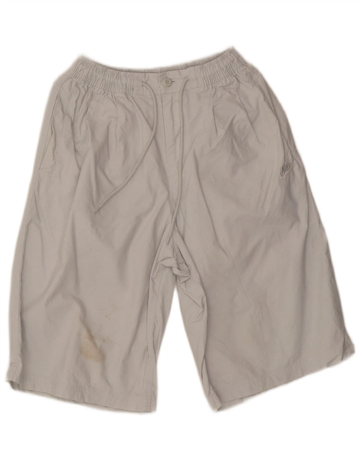 Pantaloni scurți chino supradimensionați pentru bărbați Nike XS W26, bumbac alb