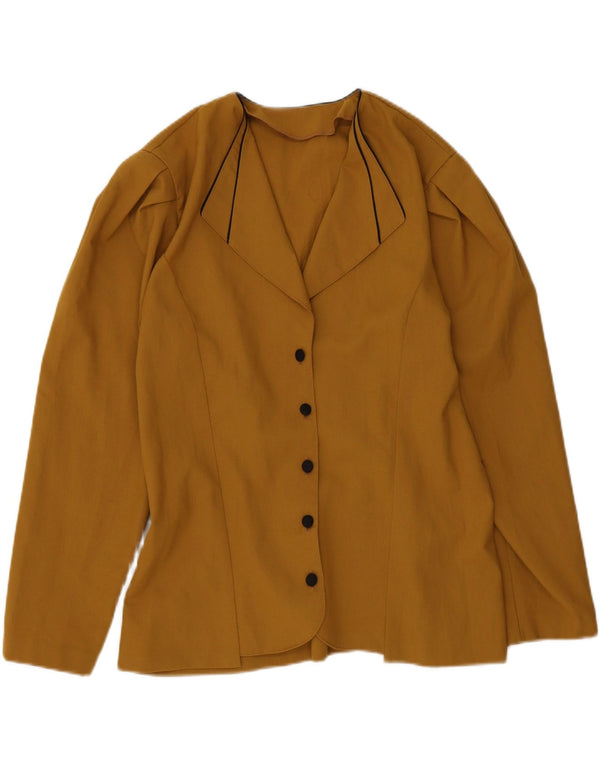 Blazer Vintage pentru femei cu 5 nasturi, UK 14, maro mediu
