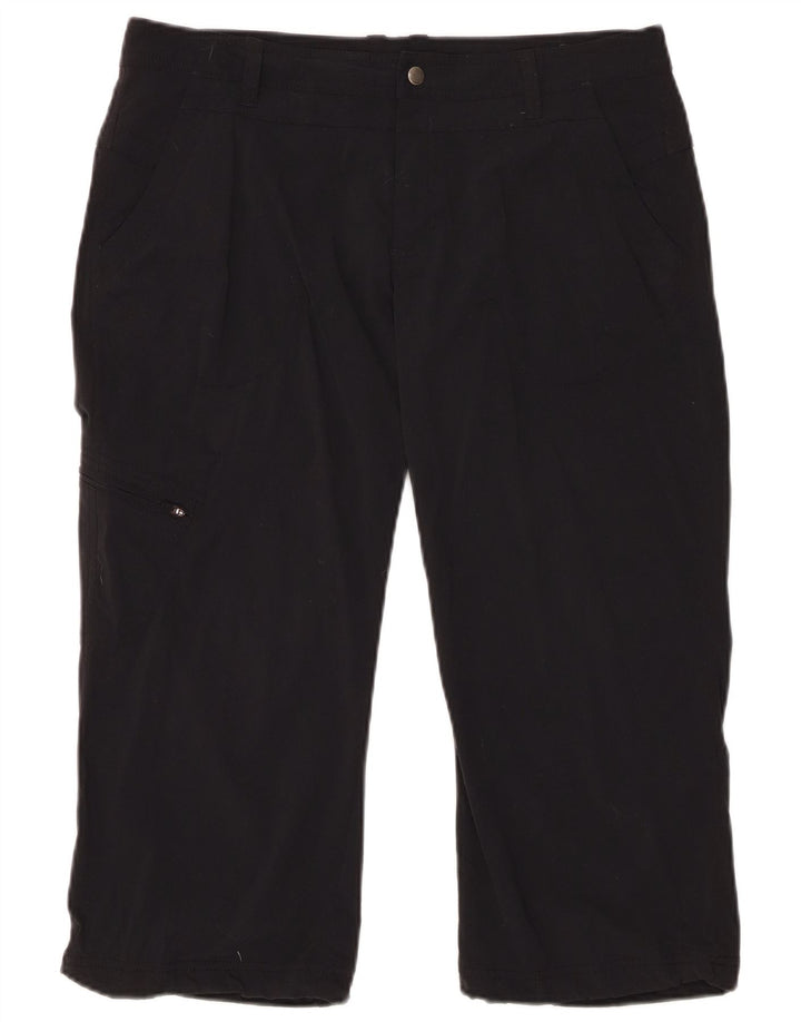 EDDIE BAUER Pantaloni capri drepti pentru femei US 10 Large W30 L21 Black