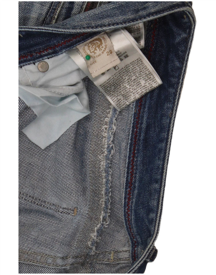 Blugi Distressed drepte pentru femei Diesel W28 L32 Bumbac albastru
