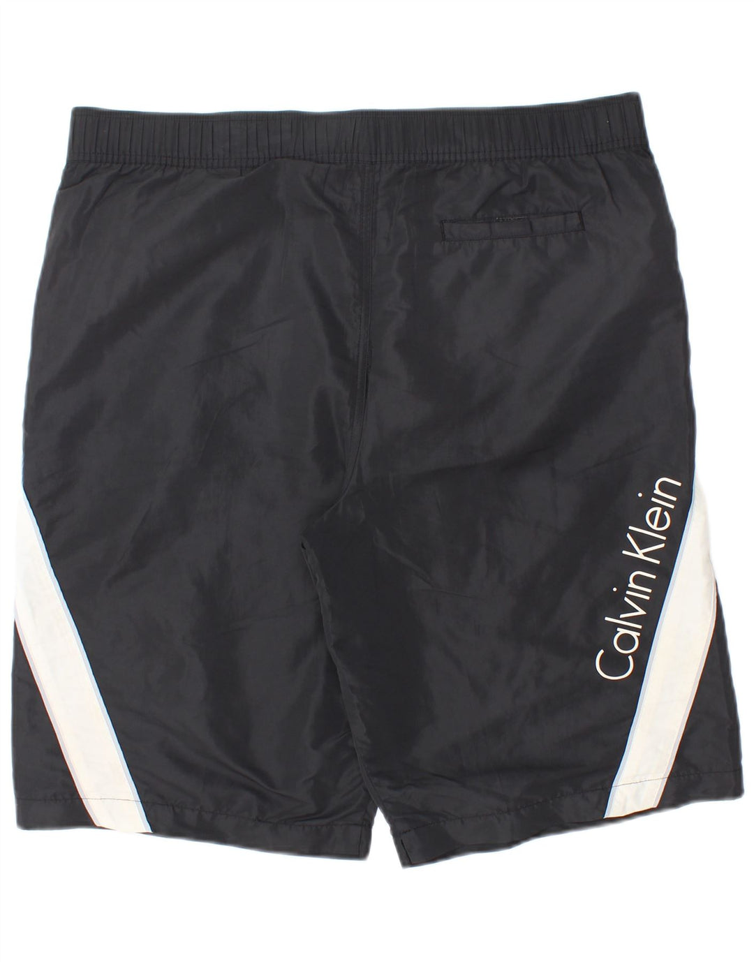 Pantaloni scurți de înot grafic Calvin Klein pentru bărbați, mari, negru, poliester color bloc
