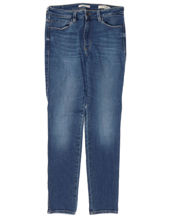 Blugi skinny cu talie medie Guess Curve pentru femei W30 L30 albastri