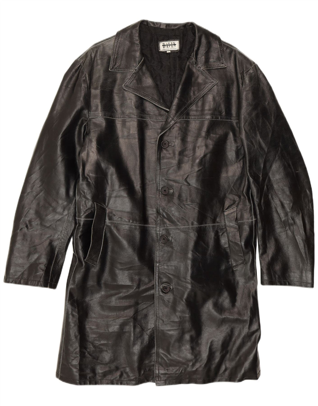 Palton de piele pentru bărbați Davin UK 40, mare, neagră